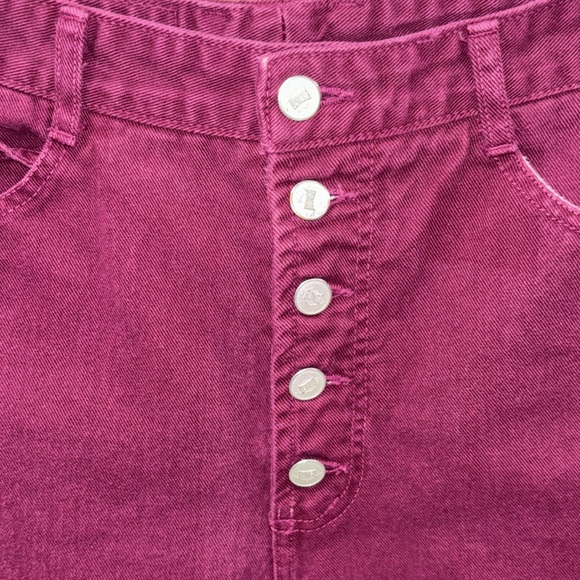 Vintage Bongo high waist exposed button fly tapered jeans 9 - Picture 2 of 11